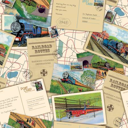 Thomas & Friends™ 80th Anniversary - Postcard Toss - Multi - Yardage