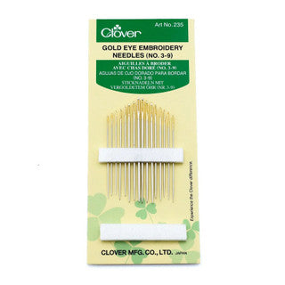 Gold Eye Embroidery Needles No. 3 - 9