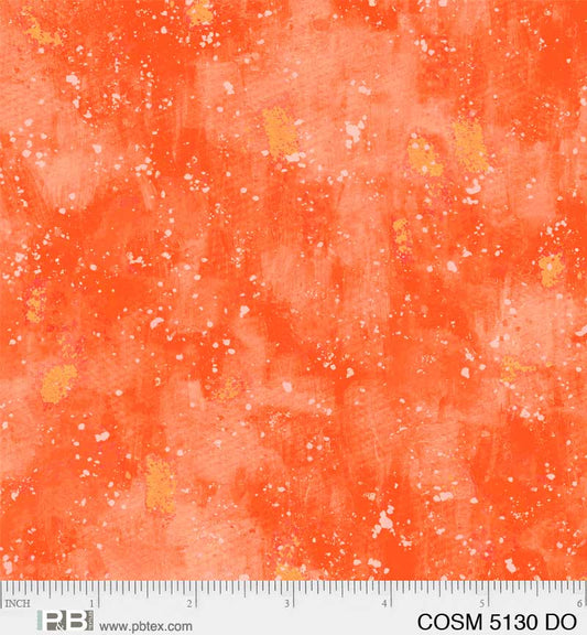 Cosmos Dark Orange Fabric