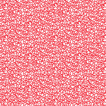 Crimson Royale - Packed Scribbles - Red / White - Yardage