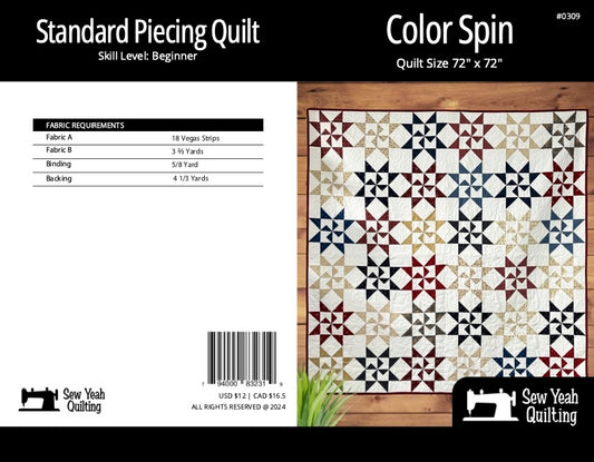 Color Spin Quilt 72" x 72"