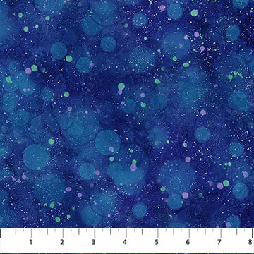 Midwinter Magic Starry Sky Dark Blue Fabric