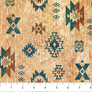 Sedona Spirit Stonehenge Navaho Motif Light Rust Multi Fabric
