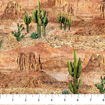 Sedona Spirit Stonehenge Landscape Light Rust Fabric