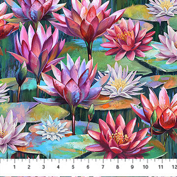 Lotus Dark Green Multi Fabric