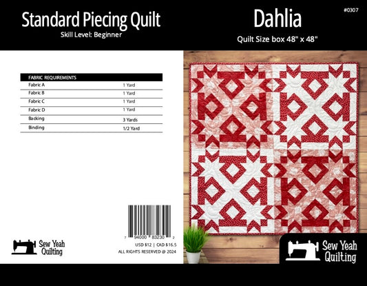 Dahlia Quilt 48" x 48"