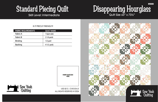 Disappearing Hourglass Quilt 63" x 73 1/2"