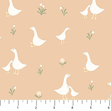 Silly Goose Goose Peach Fabric