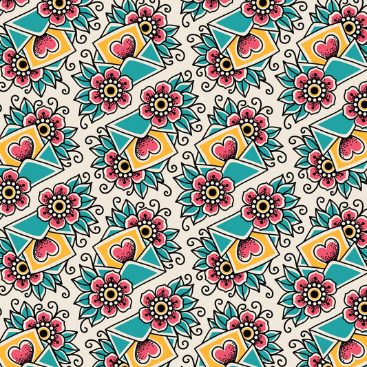 Love, Ink - Love Letter - Cream - Yardage