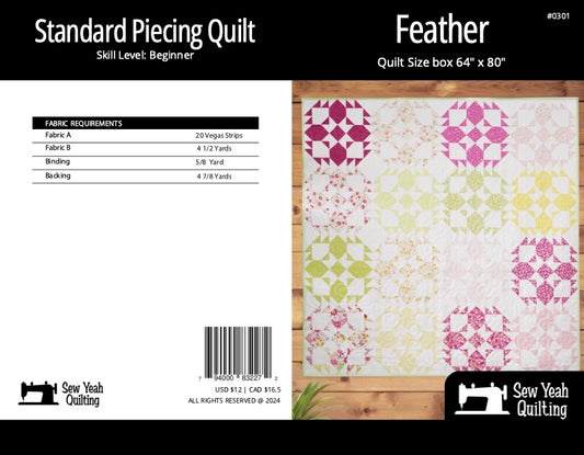 Feather Quilt 64" x 80"