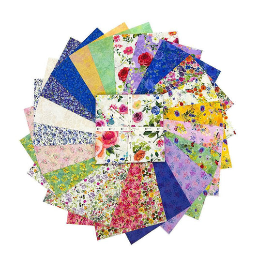 Fleur de Rose - 10" Squares, 42 pcs - Layer Cake