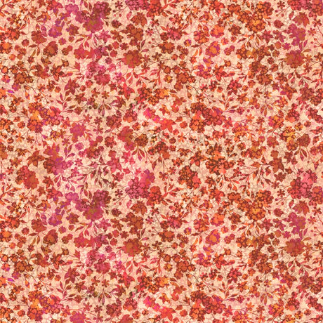 Allure Flower Vines Red Yardage
