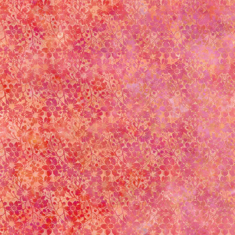 Allure Shadow Flowers Orange Yardage