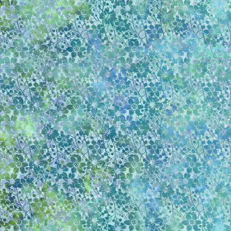 Allure Shadow Flowers Green Yardage