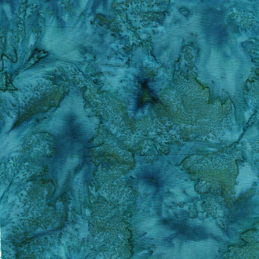 Island Batik Fabrics Foundations Mottle Teal, Yardage