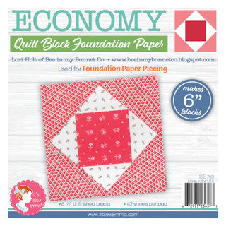 Economy Quilt Block Foundation Paper Pad 6" Blocks