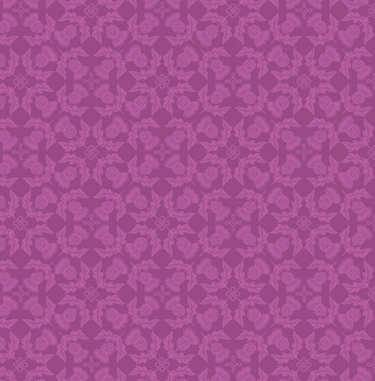 Highland Thistle on Purple A874C from Lewis&Irene - Fabric