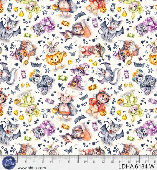 Little Darlings Halloween - Character Costume Toss - White - Yardage