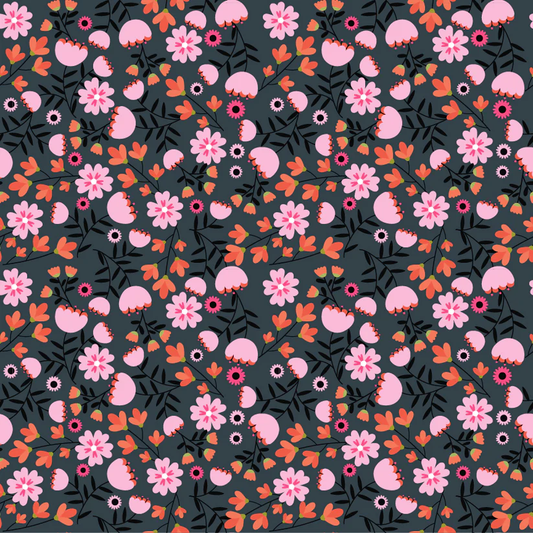 Not Scary - Pumpkin Pie - Grey - Yardage