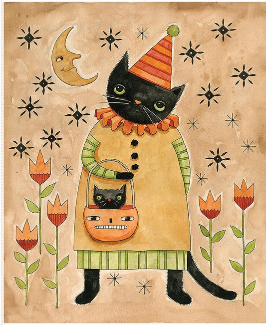 Spooky - Cat 35 1/2" x 43 1/2" - Panel