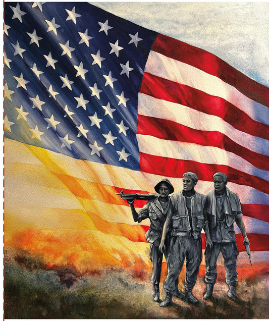 American Honor - The Three Soldiers 35 1/2" x 43 1/2" - Panel
