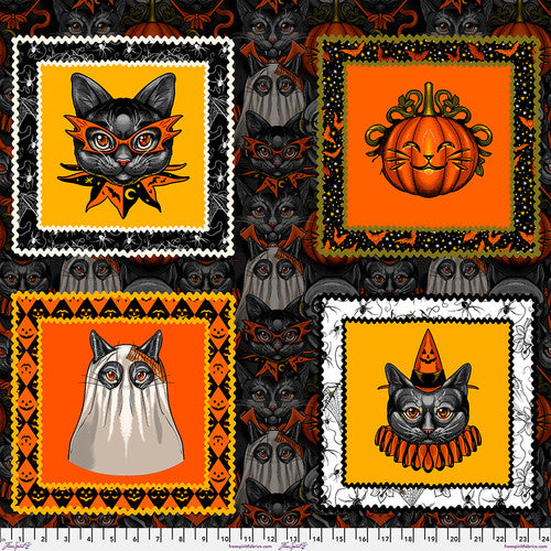 Costumes & Cobwebs Cat Costumes Quilt Panel