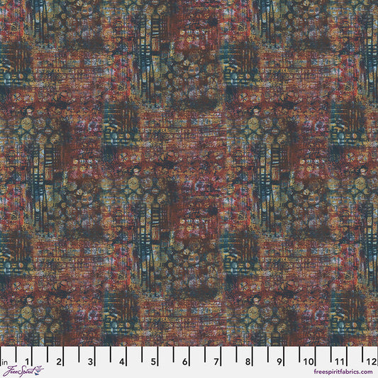 On Your Mark Contours Wine Fabric