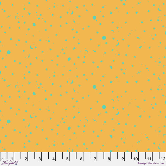 Tula Pink True Colors Space Sprinkles Papaya Yardage