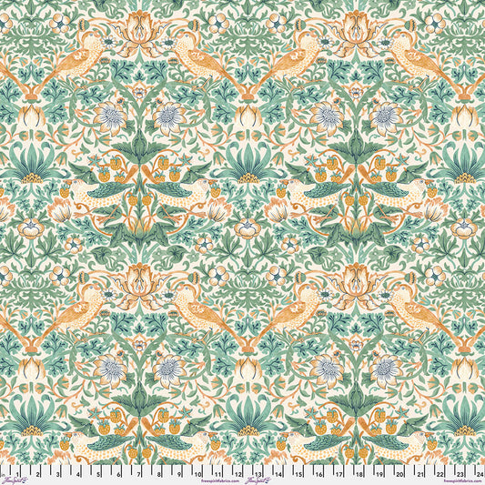 Morris & Co. Strawberry Thief Mint Fabric