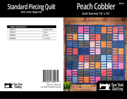 Peach Cobbler Quilt 73" x 75"