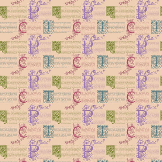 Allegory - Prose - Antique - Yardage