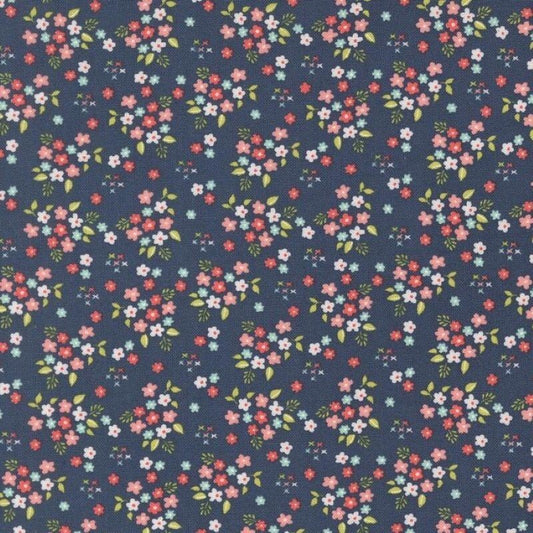 Delightfully Yours - Posie - Navy - fabric