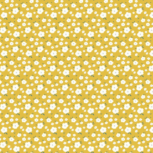 Serendipity 2 - Flower Bed - Golden - Yardage