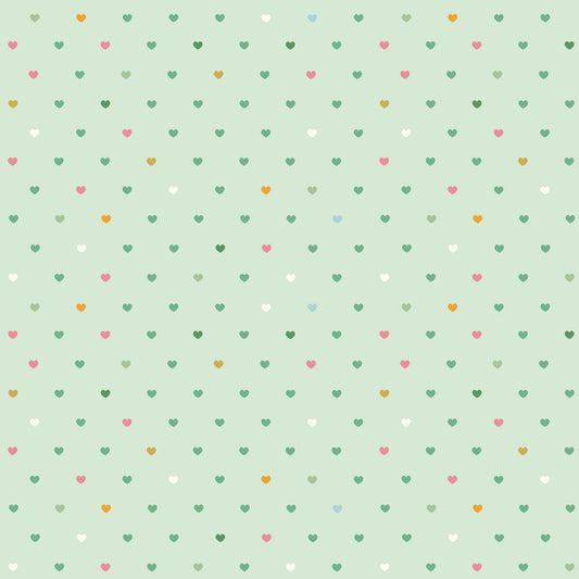 Serendipity 2 - Hearts - Mint - Yardage