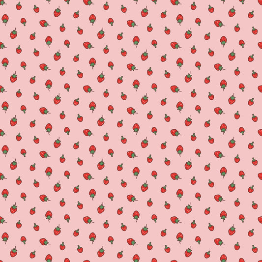 Serendipity 2 - Strawberries - Pink - Yardage