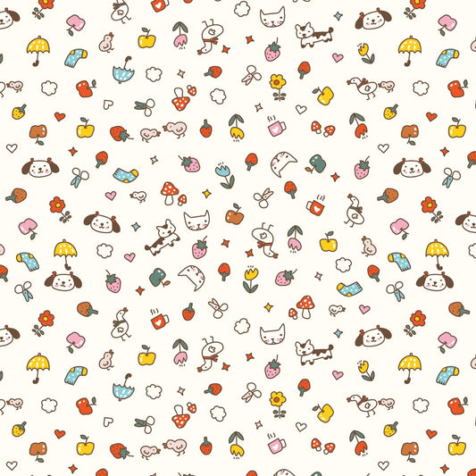 Serendipity 2 - Strawberries - Cream - Yardage