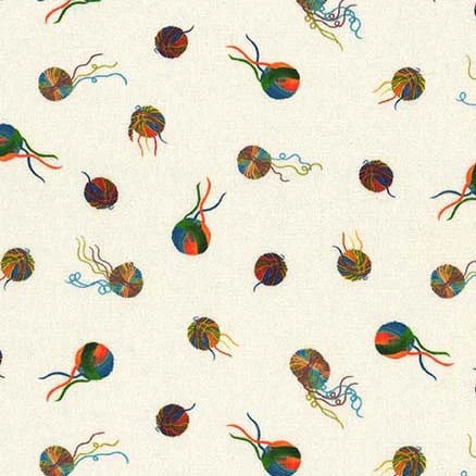 Purrsuit of Coffeeness Yarn Lovers DDC12485-CREM-D Yardage