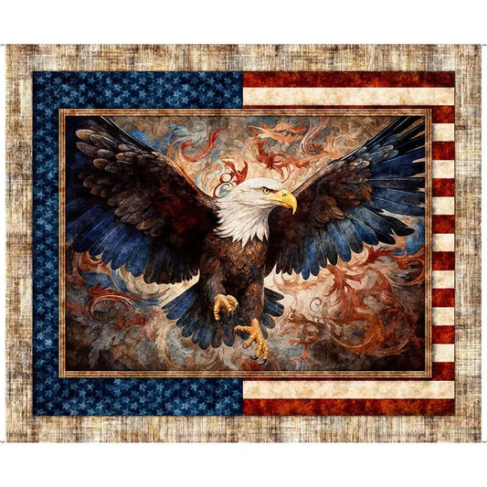 1776 - American Eagle 44" x 60" - Red White Blue - Panel