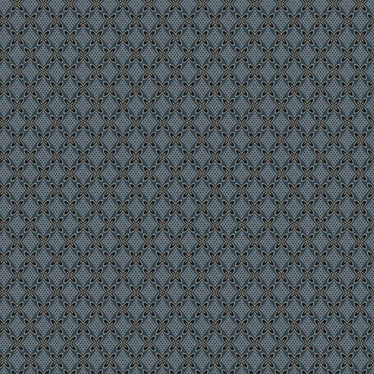 Stone Cottage Trellis Blue Fabric