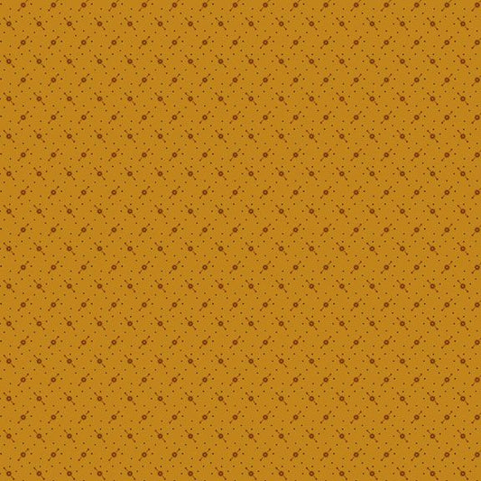 Prairie Dry Goods II Gears Gold Fabric