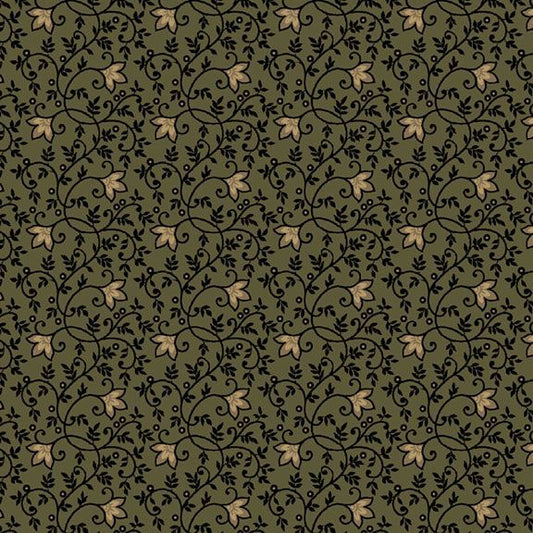 Old Village Greens -Garden Trail - Green - Yardage
