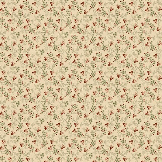 Pineberry Lane - Berries & Greens - Cream - Yardage