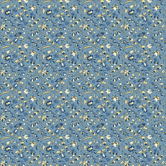 Middleboro Road Flower Field Blue Fabric
