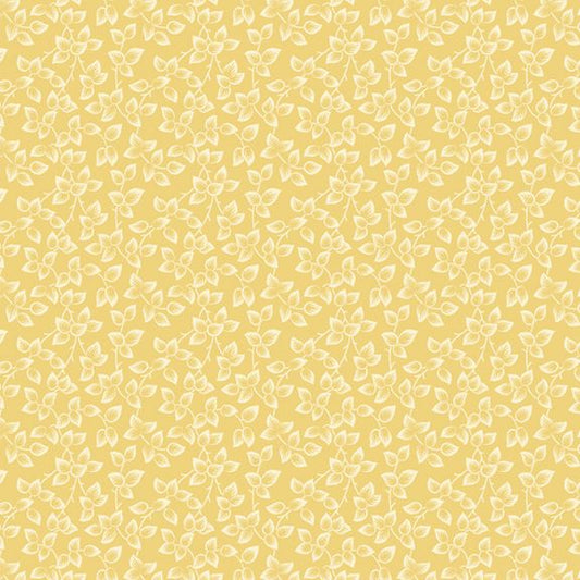 Middleboro Road Leaves Yellow Fabric