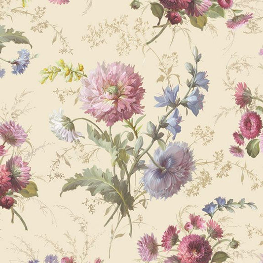 Wild Flowers Wild Garden Cream Fabric