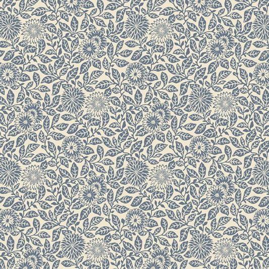 Wild Flowers Flower Field Blue Fabric