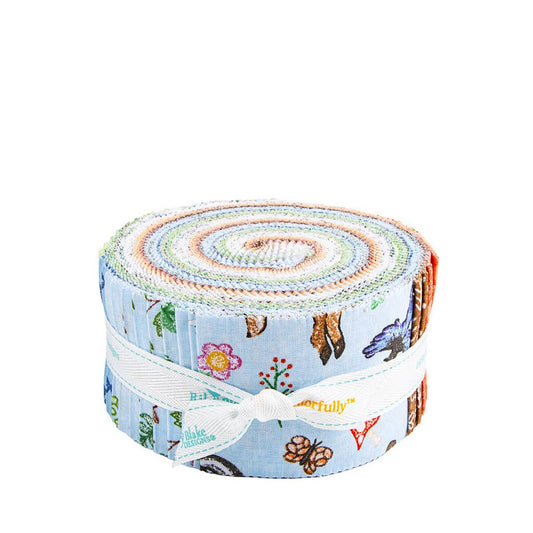 Colorful Critters - 2 1/2" Strips, 40 pcs - Jelly Roll