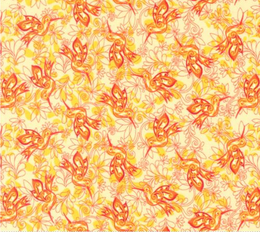 Land of Enchantment Squash Blossom Hummingbird Yardage