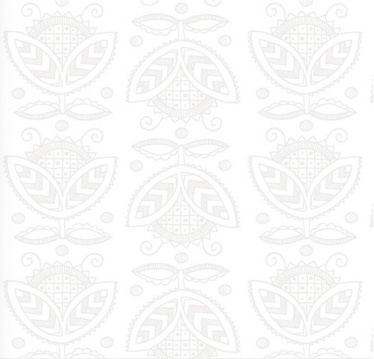 All My Heart Valentine Thistles White Yardage