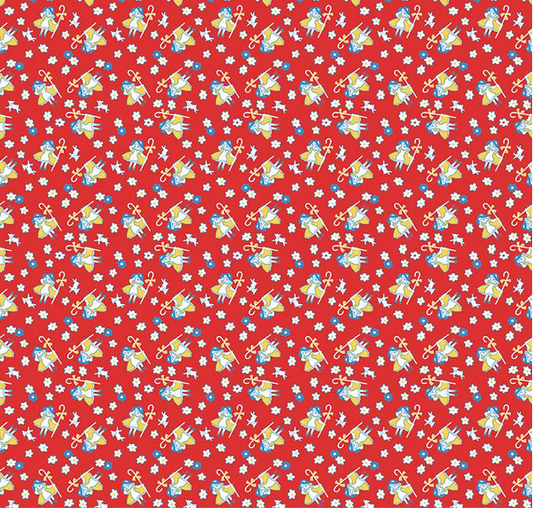 Storytime 30s Bo Peep Red Yardage